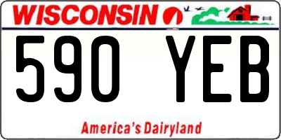 WI license plate 590YEB