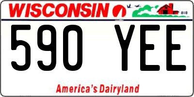 WI license plate 590YEE