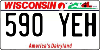 WI license plate 590YEH