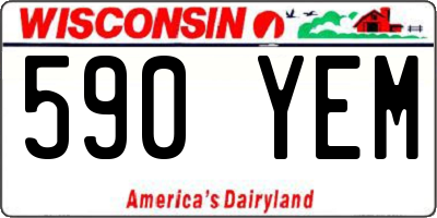 WI license plate 590YEM
