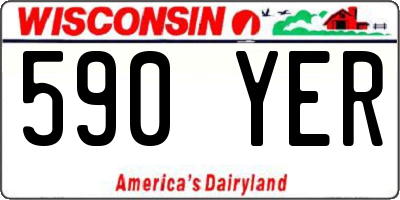 WI license plate 590YER