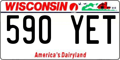 WI license plate 590YET