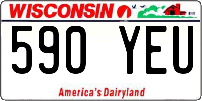 WI license plate 590YEU