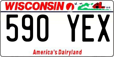 WI license plate 590YEX