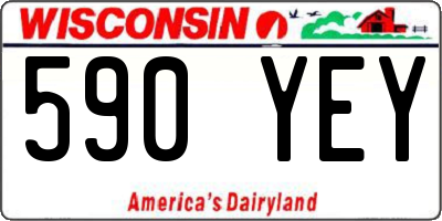 WI license plate 590YEY