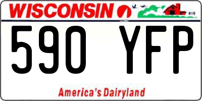 WI license plate 590YFP