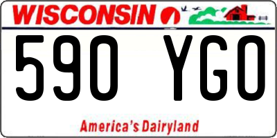WI license plate 590YGO