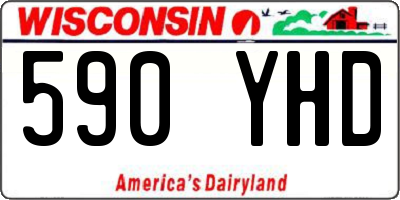 WI license plate 590YHD