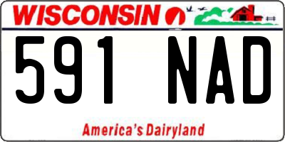 WI license plate 591NAD