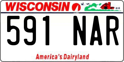 WI license plate 591NAR