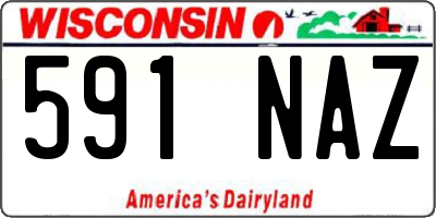 WI license plate 591NAZ