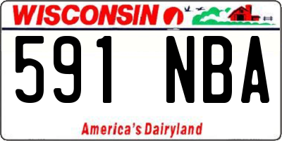 WI license plate 591NBA