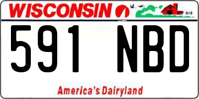 WI license plate 591NBD