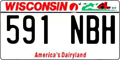 WI license plate 591NBH