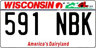 WI license plate 591NBK
