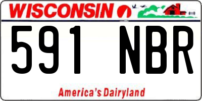 WI license plate 591NBR