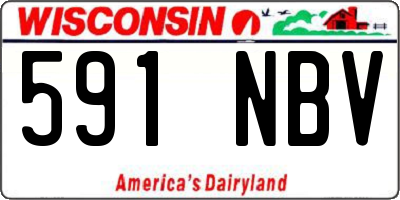 WI license plate 591NBV