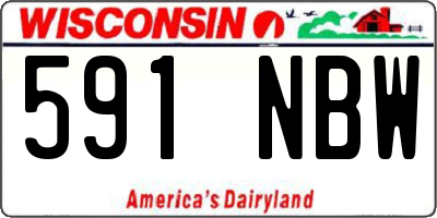 WI license plate 591NBW