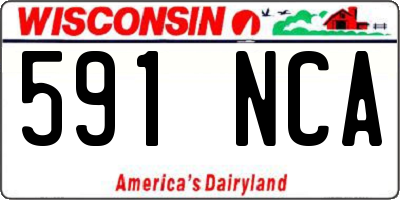 WI license plate 591NCA