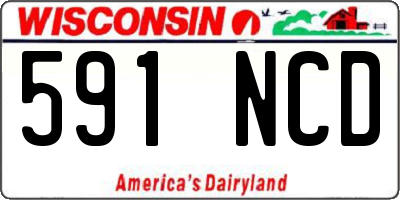 WI license plate 591NCD