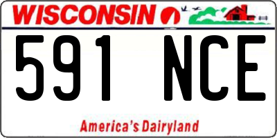 WI license plate 591NCE