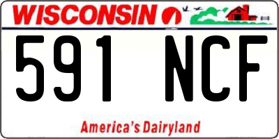 WI license plate 591NCF