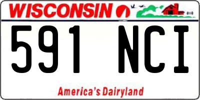 WI license plate 591NCI