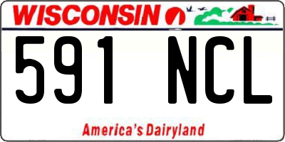WI license plate 591NCL