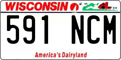 WI license plate 591NCM