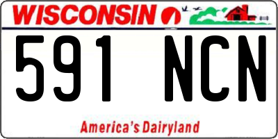 WI license plate 591NCN