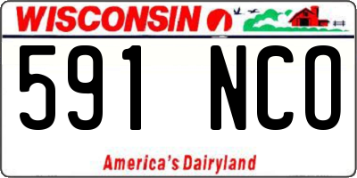 WI license plate 591NCO