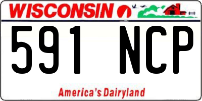 WI license plate 591NCP