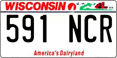 WI license plate 591NCR