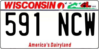 WI license plate 591NCW