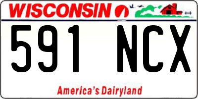 WI license plate 591NCX