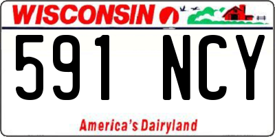 WI license plate 591NCY