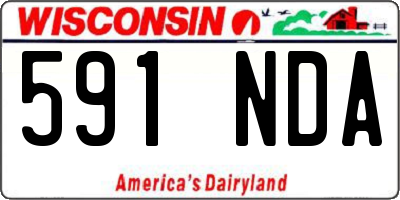 WI license plate 591NDA