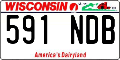 WI license plate 591NDB
