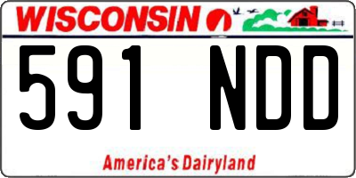 WI license plate 591NDD