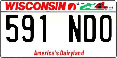 WI license plate 591NDO