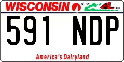WI license plate 591NDP