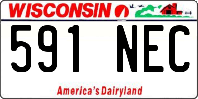 WI license plate 591NEC