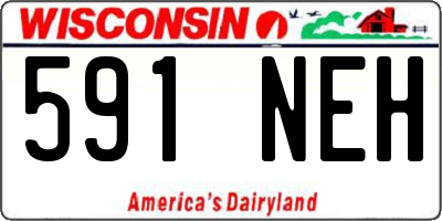 WI license plate 591NEH