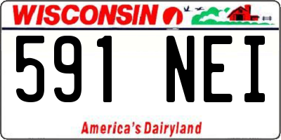 WI license plate 591NEI
