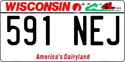 WI license plate 591NEJ