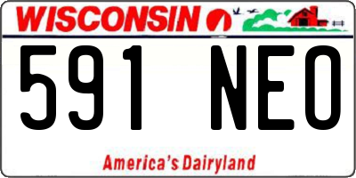 WI license plate 591NEO