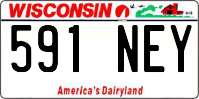 WI license plate 591NEY