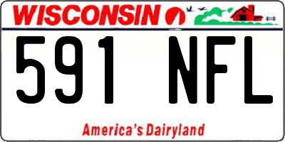 WI license plate 591NFL