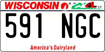 WI license plate 591NGC