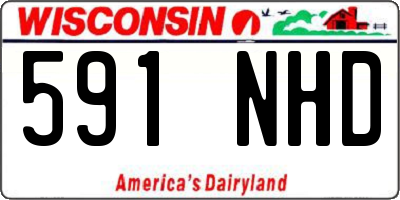WI license plate 591NHD